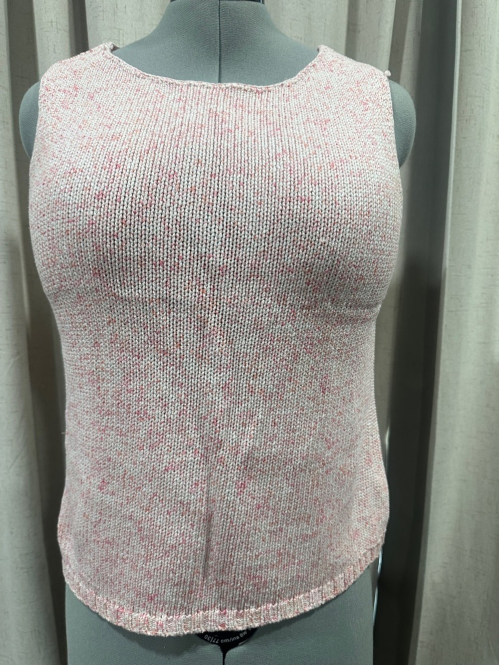 Kasper Pink Textured Sleeveless Top size Xl vintage 90 made Hong Kong - Picture 2 of 15